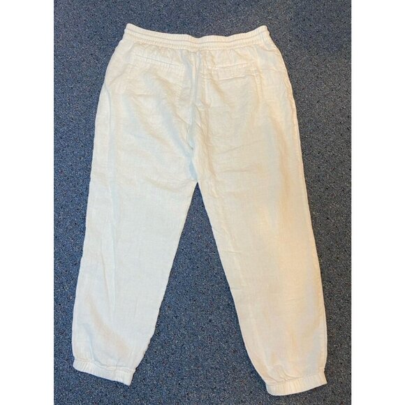 Athleta Retreat Linen Jogger Pants White Size 14 - Picture 4 of 5